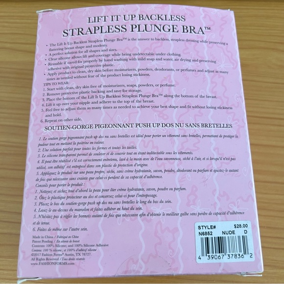 Fashion Forms Strapless Sticky Plunge Bra - Picture 9 of 10